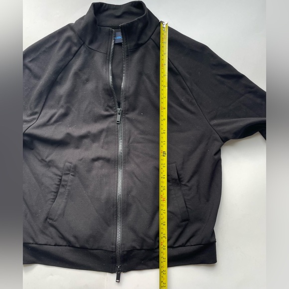 Patrick Assaraf Black Zip-Up sweater Small | Stretch Minimalist - Picture 6 of 8